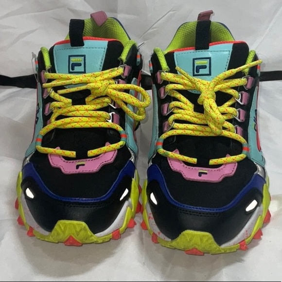 Fila Black and Blue Sneakers with Chunky Design, colors - Picture 5 of 8